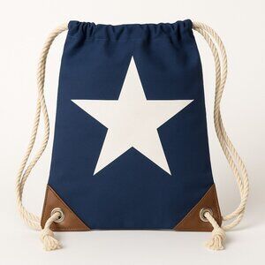 Von Lamezan Star Canvas Drawstring Bag | Nautical Rope Backpack